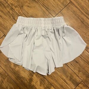 White butterfly shorts